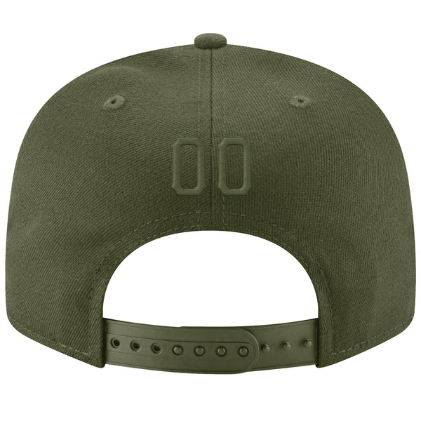 Custom Black Olive-Black Stitched Hat - Image 3